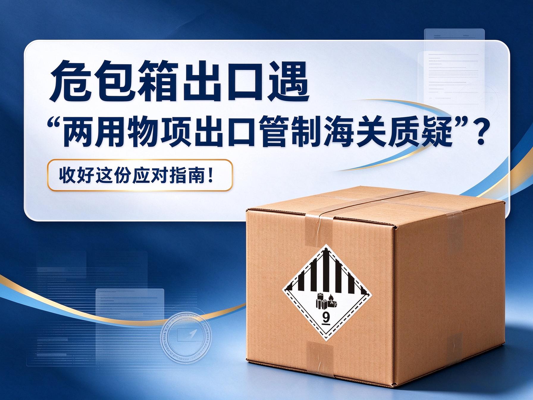 危包箱出口遇“两用物项出口管制海关质疑”？收好这份应对指南！
